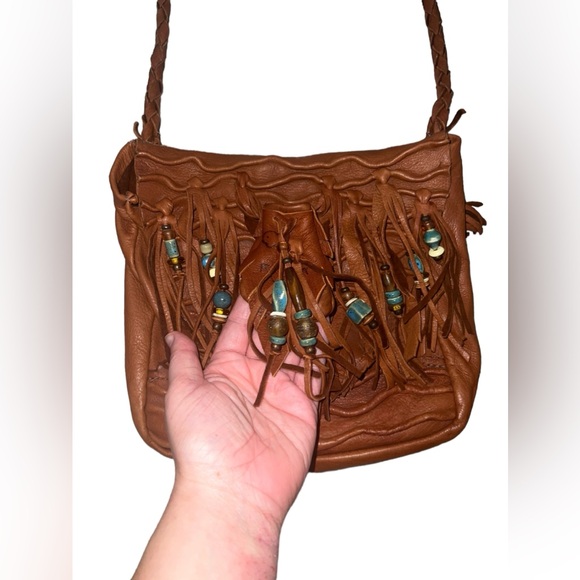 ✅Moondancer Leather Buttery Soft Handmade Leather Dark Saddle Taos Purse - Picture 5 of 12